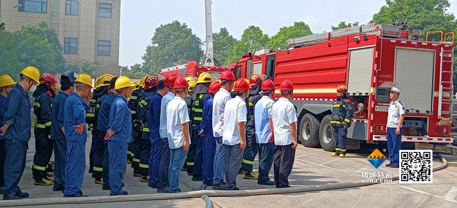 bifa必发起劲配合消防联合演练，，，，，共筑清静生产防地