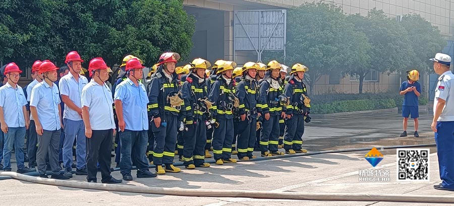 bifa必发起劲配合消防联合演练，，，，，共筑清静生产防地